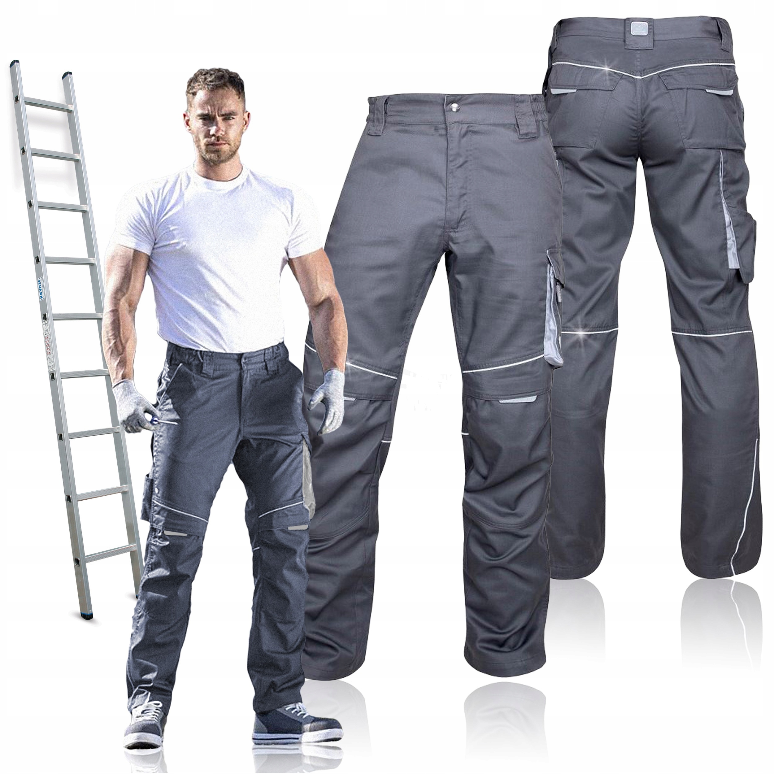 Pánské pohodlné pracovní kalhoty do pasu Slim Fit Prodyšné Ardon Summer 64