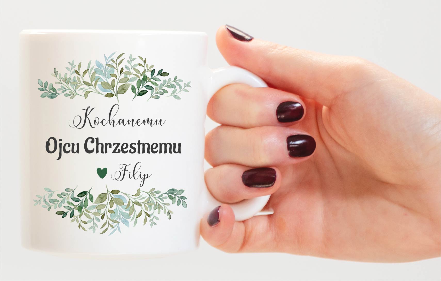 Kubek na podziękowanie dla CHRZESTNYCH CHRZEST KOMUNIA W4 Pojemność 330 ml