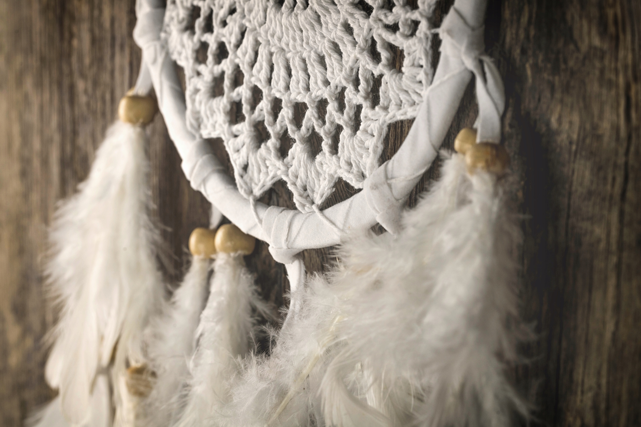 PIĘKNY ŁAPACZ SNÓW DREAMCATCHER 50cm Koronka Długość 50 cm