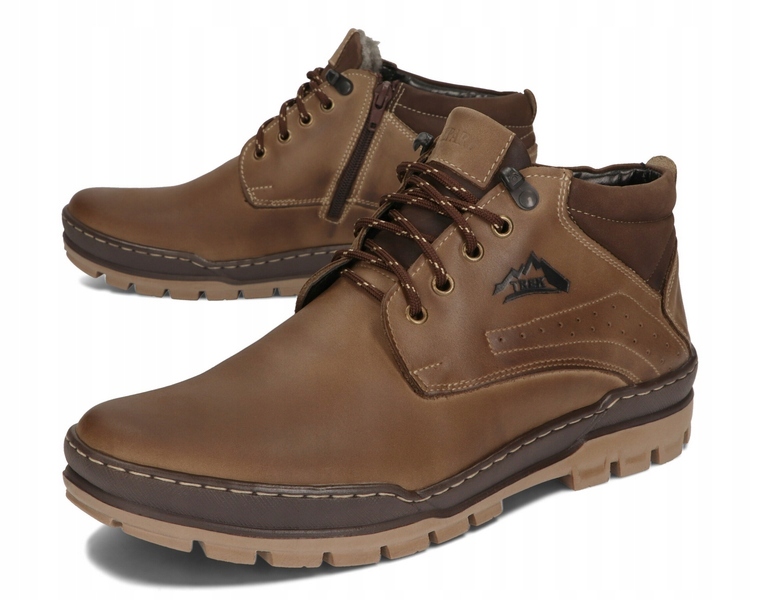 TRZEWIKI PÓŁBUTY ZIMOWE OCIEPLANE SKÓRA 173 CBR R 41 Oryginalne opakowanie producenta pudełko