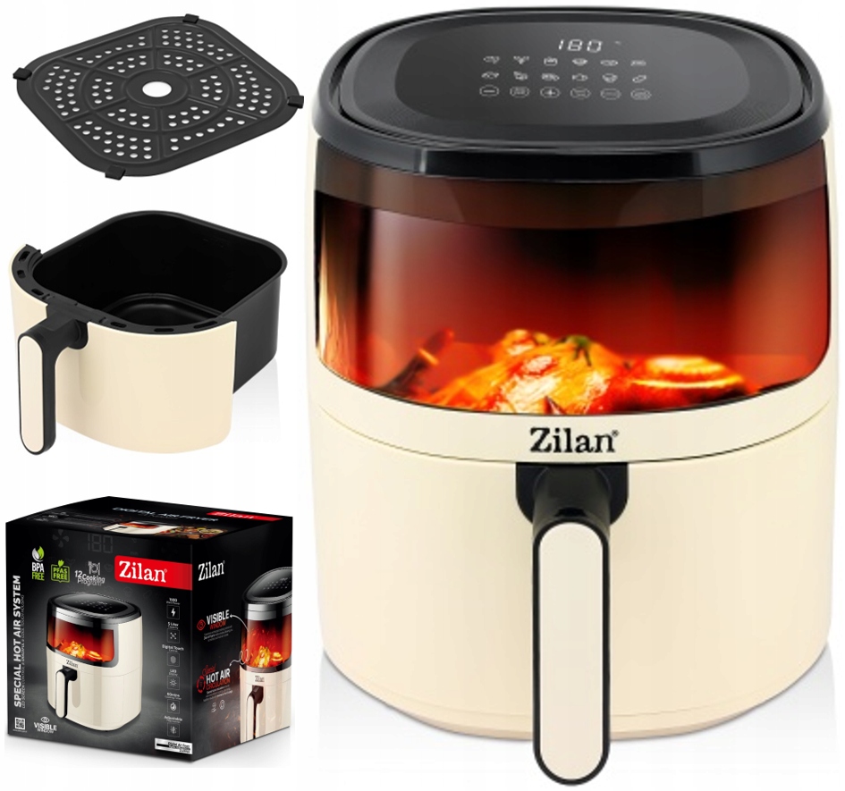 Frytkownica Z Oknem Podglądowym Air Fryer Digital 12 Prog XL 5L 1500W