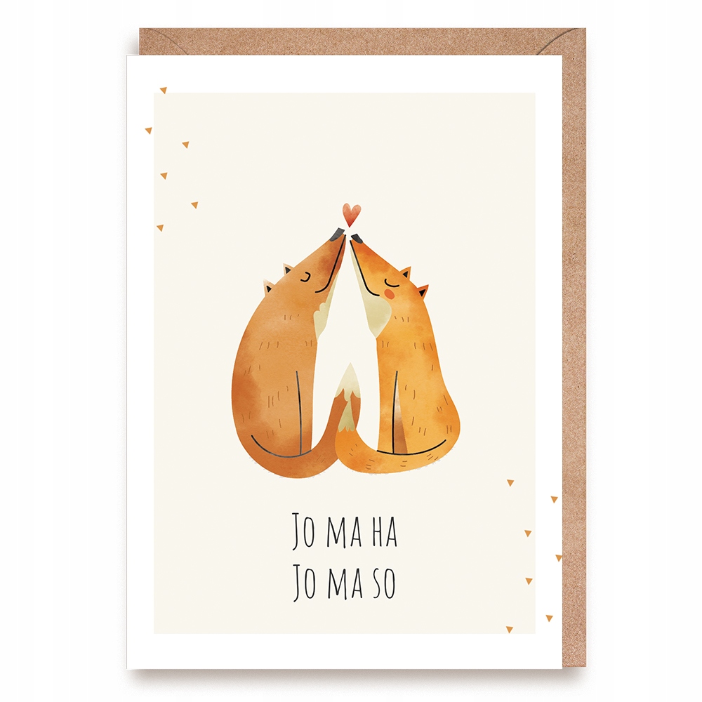 KARTKA MIŁOSNA Liski Jo ma ha KARTKA WALENTYNKOWA