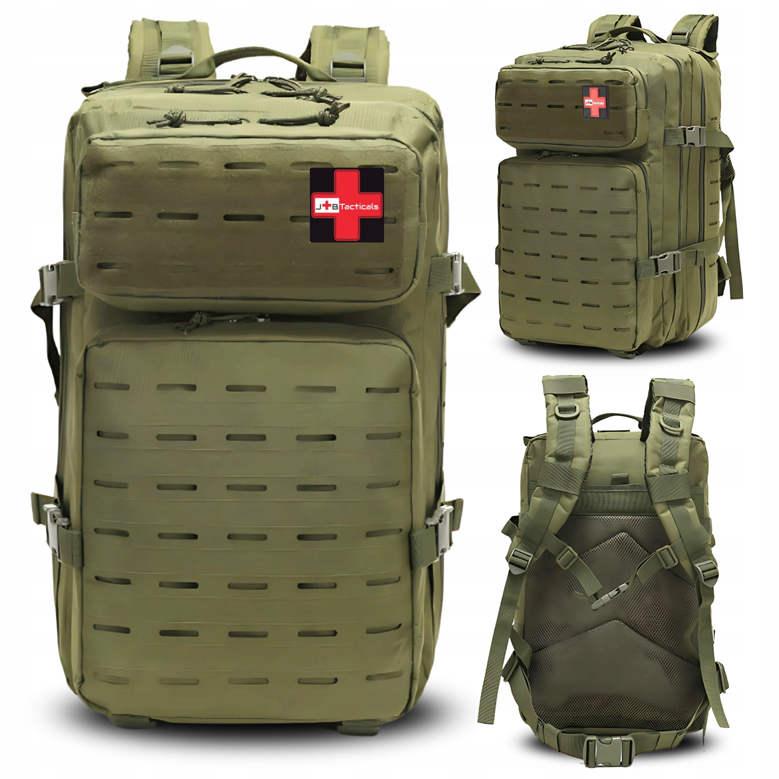 Plecak Wojskowy Taktyczny Turystyczny Militarny Zielony 45L Laser Cut Molle