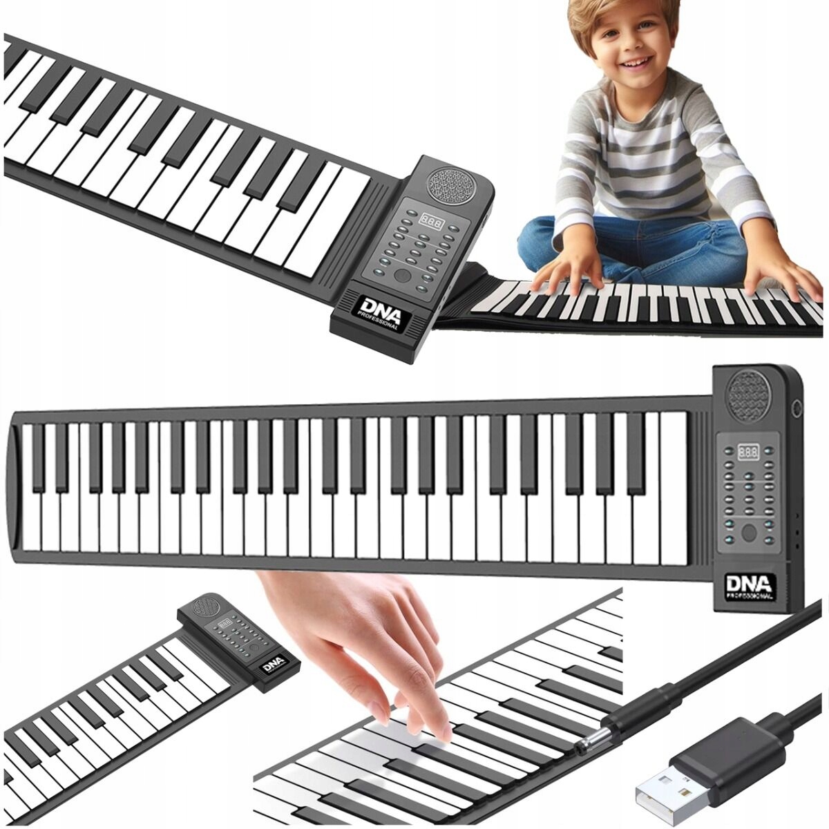 Rolovací Piano Pro Děti, Klávesy, Varhany, Výuka Hraní, Skládací Klávesnice