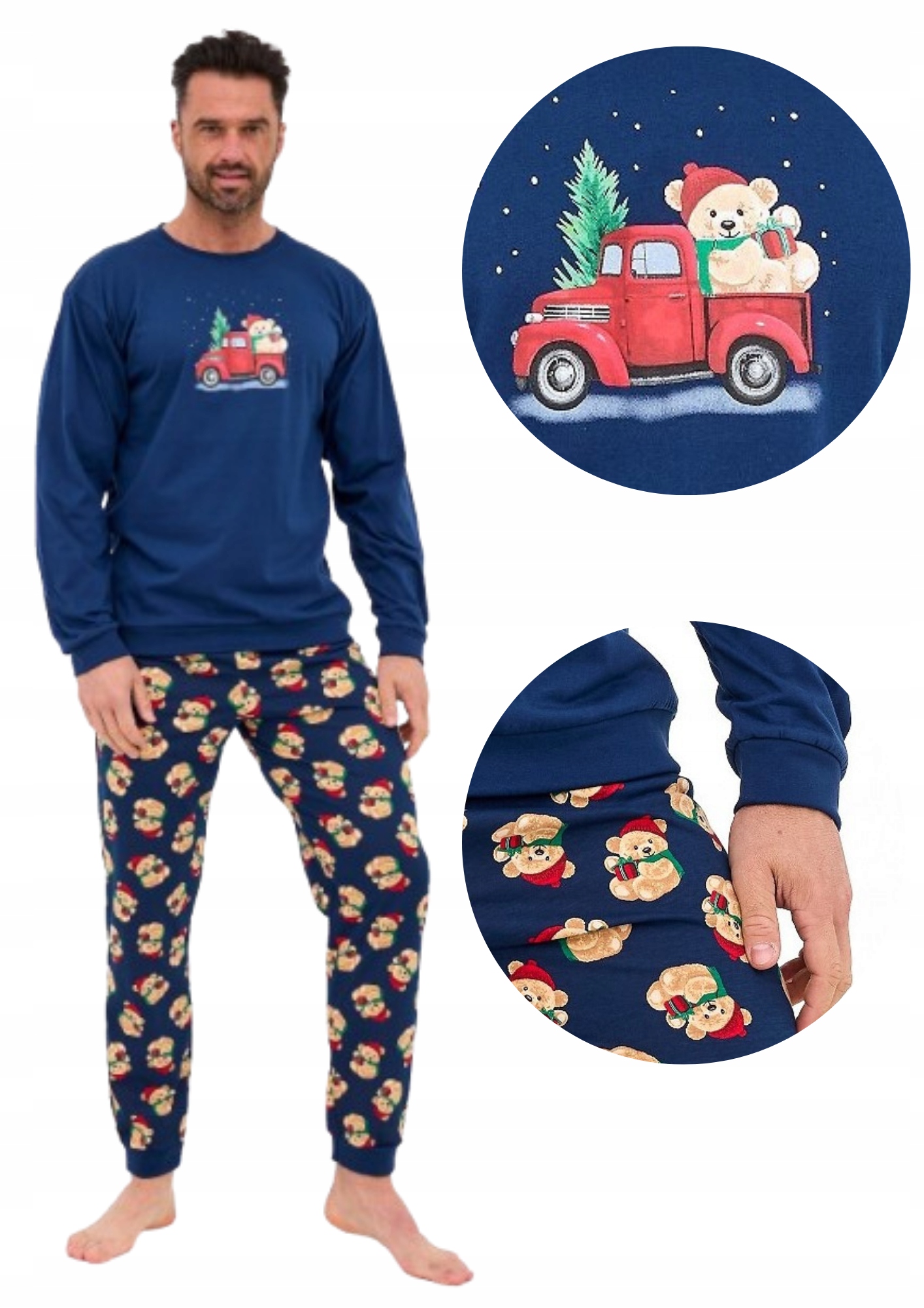 Cornette 115/290 Teddy 2 pánské vánoční pyžamo XL