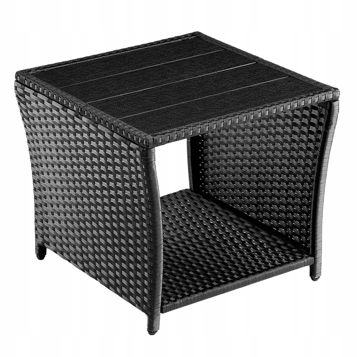 Stól Stolik Z Polirattanu Ogrodowy Kawowy 45x45 cm