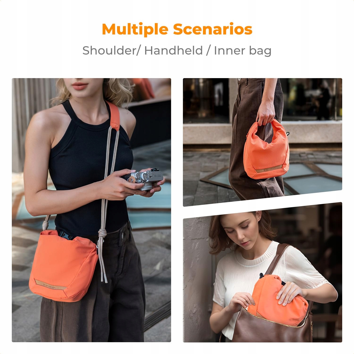K&F CONCEPT Torba Na Aparat Modna Torba Na Ramię DSLR I Bezlusterkowce — miniatura 3