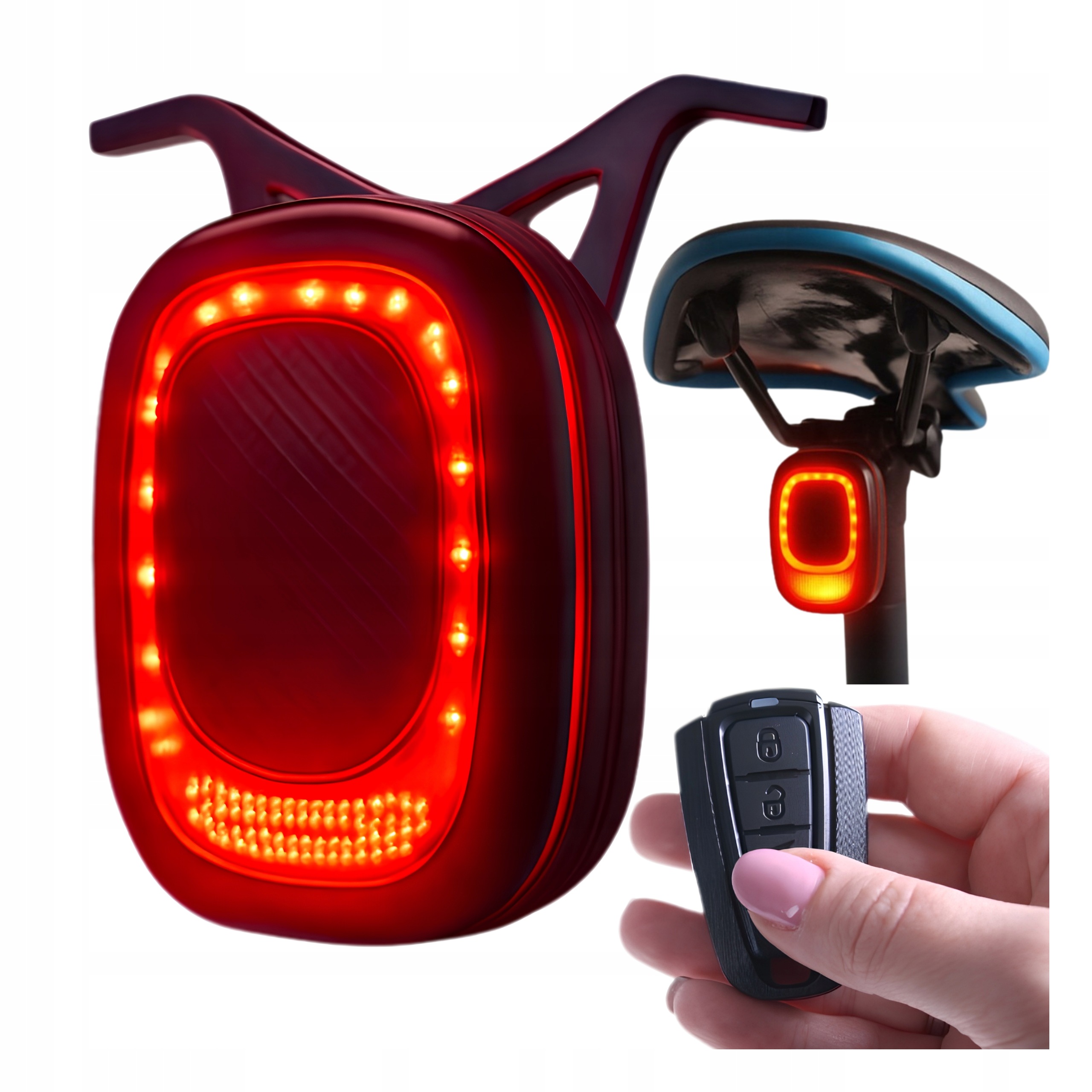 Zadní světlo na kolo Usb Alarm na kolo Zabezpečení na kolo Hlasitý A5