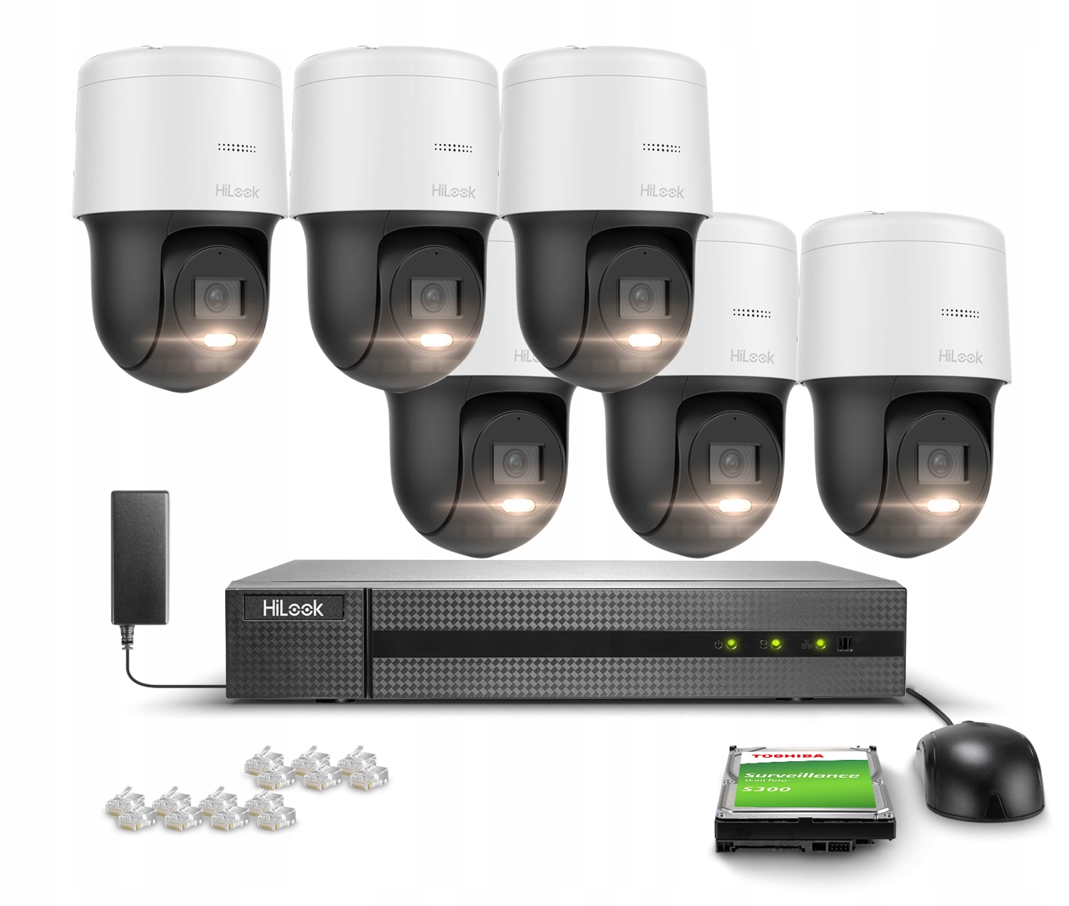 Sada na monitorovanie Otočná Ip kamera 6x PTZ-N2MP 2MPx Full Hd PoE H.265