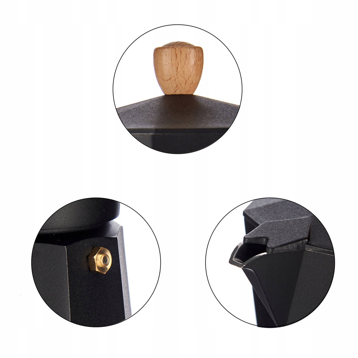 KAWIARKA do parzenia kawy ALUMINIOWA 300 ml CZARNA Przeznaczenie Do kawy