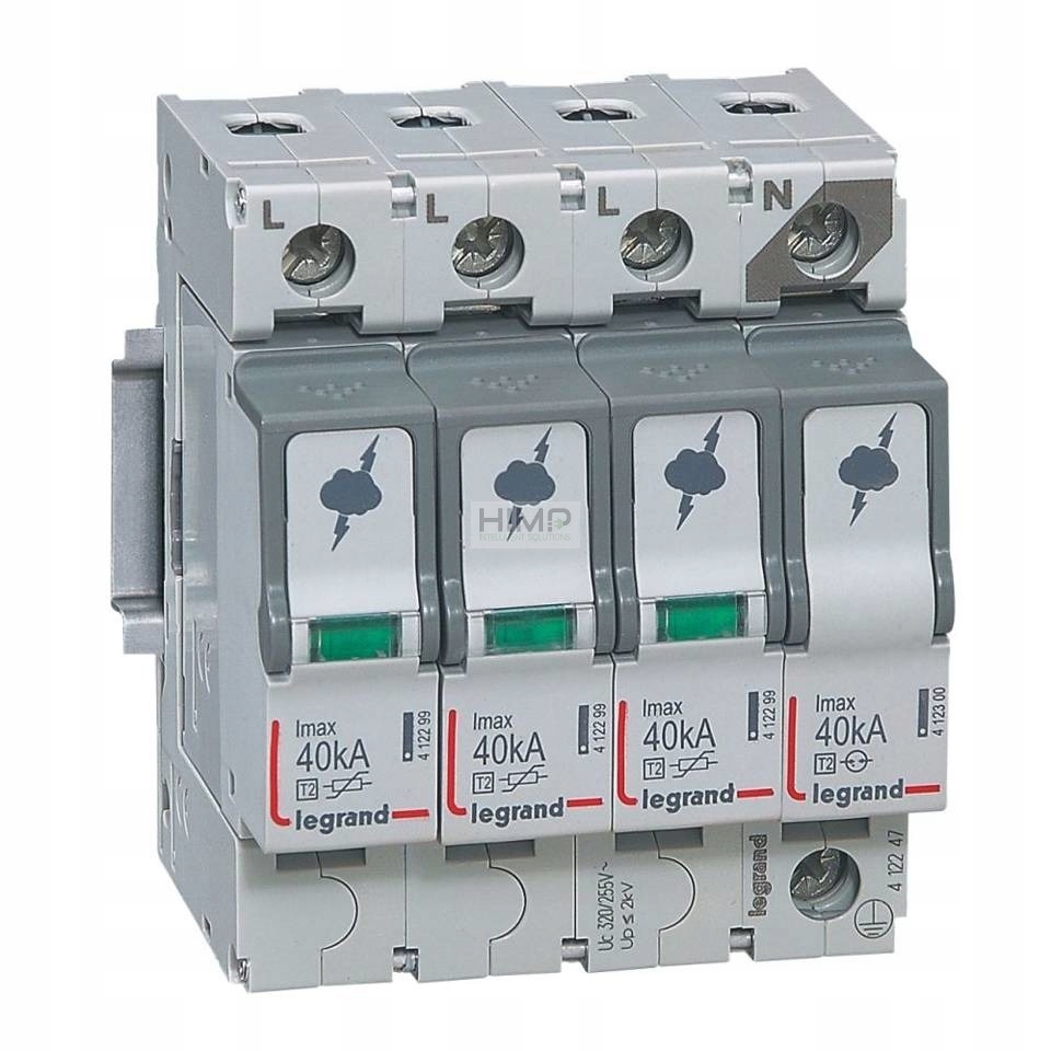 

Ogranicznik przepięć T2 40KA 3P+N Legrand 412247