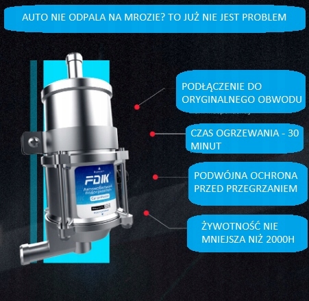 PODGRZEWACZ PŁYNU GRZAŁKA CIECZY SILNIKA Z POMPĄ Producent części Inny