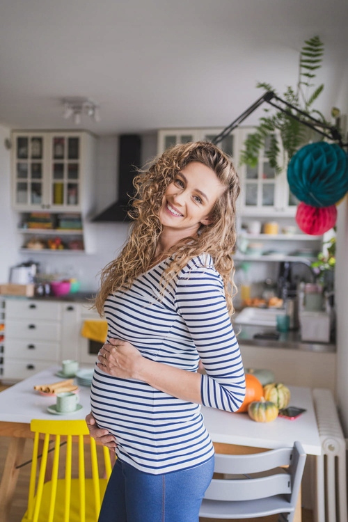 Milk Shirt – těhotenské a kojící tričko Milk&Love s modrobílými pruhy