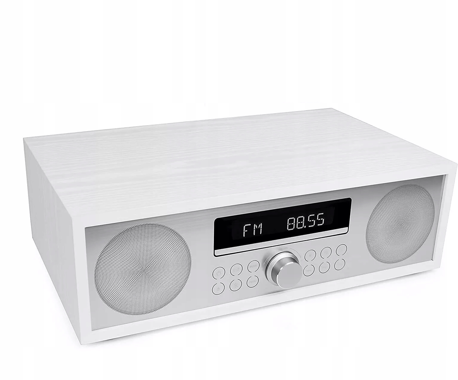 WIEŻA ODTWARZACZ CD USB Bluetooth RADIO DOMOWE MINIWIEŻA MP3 RETRO BIAŁA Stan opakowania oryginalne