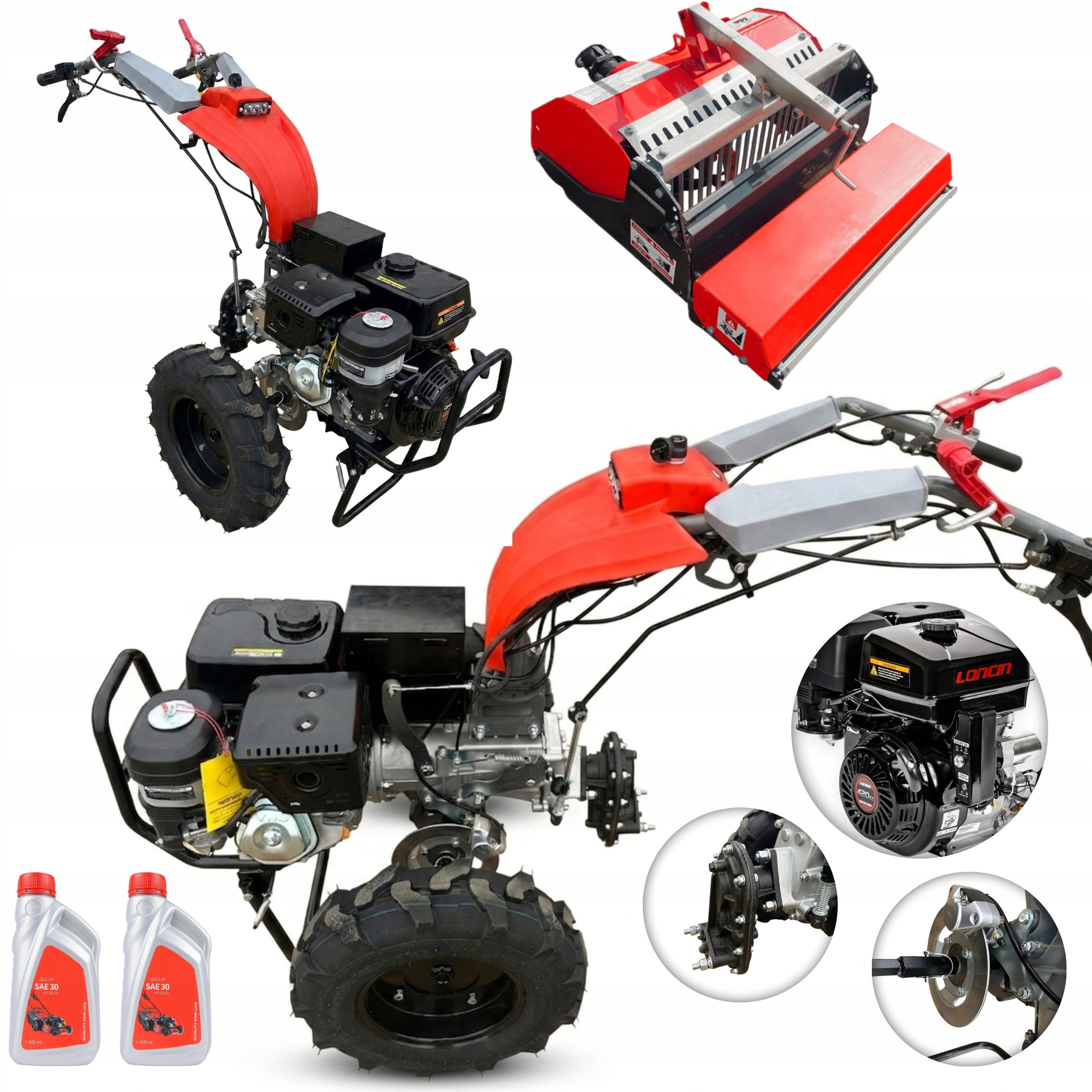 Traktor Jednoosiowy MT770 Mokre Sprzęgło Loncin Glebogryzarka Separacyjna