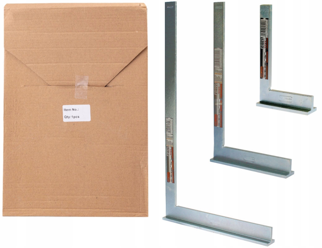 ZESTAW KĄTOWNIKÓW ŚLUSARSKICH 150 300 500 RICHMANN ze stopką