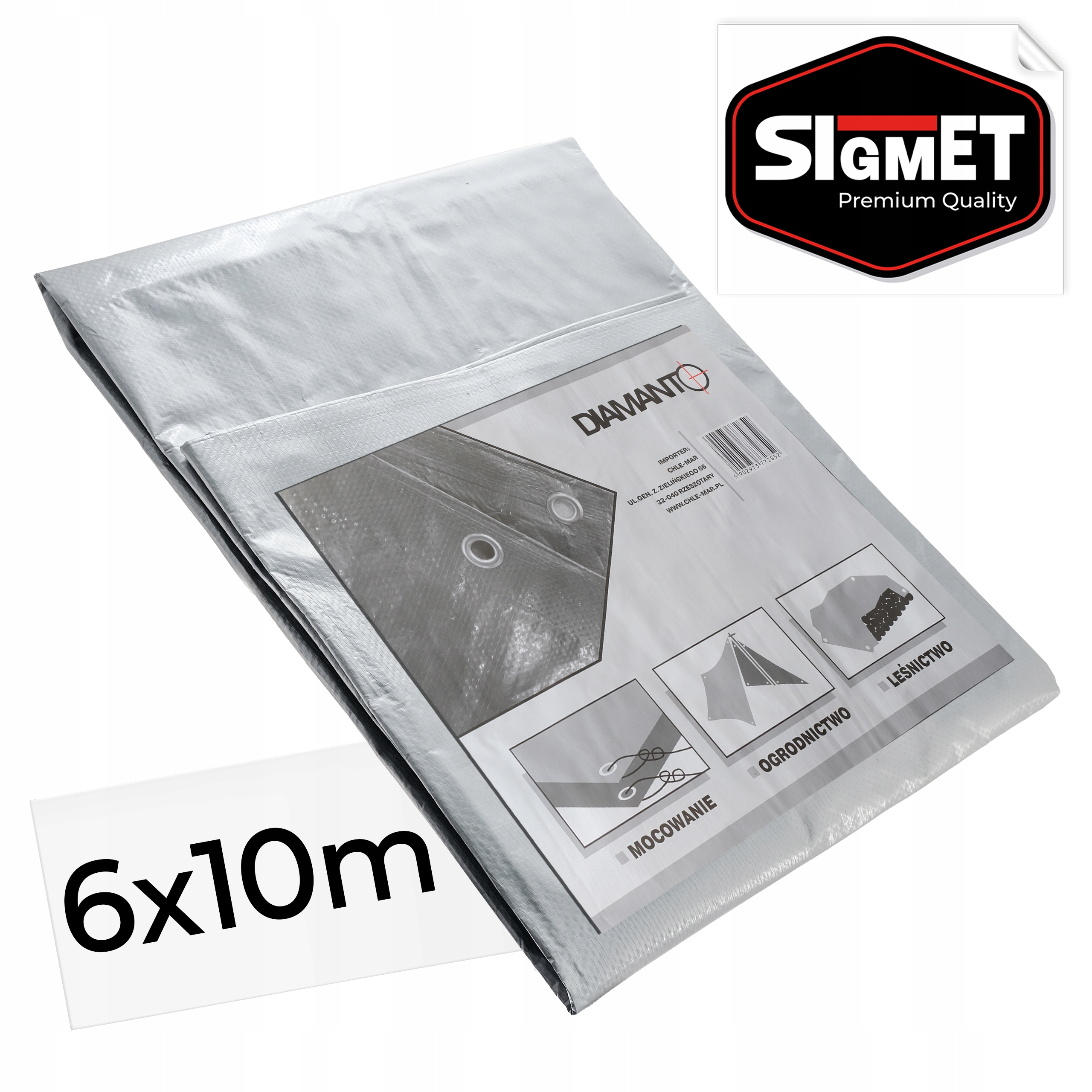 Plachta strieborná 6x10 m Plachty Zosilnená Silné Pokrytie Plachta Hrubá