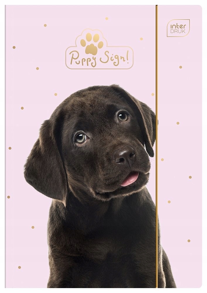 TECZKA RYSUNKOWA A4 Z GUMKĄ PIESEK PUPPY SIGN