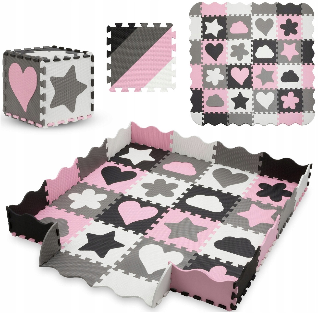 MATA PIANKOWA EDUKACYJNA PUZZLE PIANKOWE XXL KIDWELL HAPPY