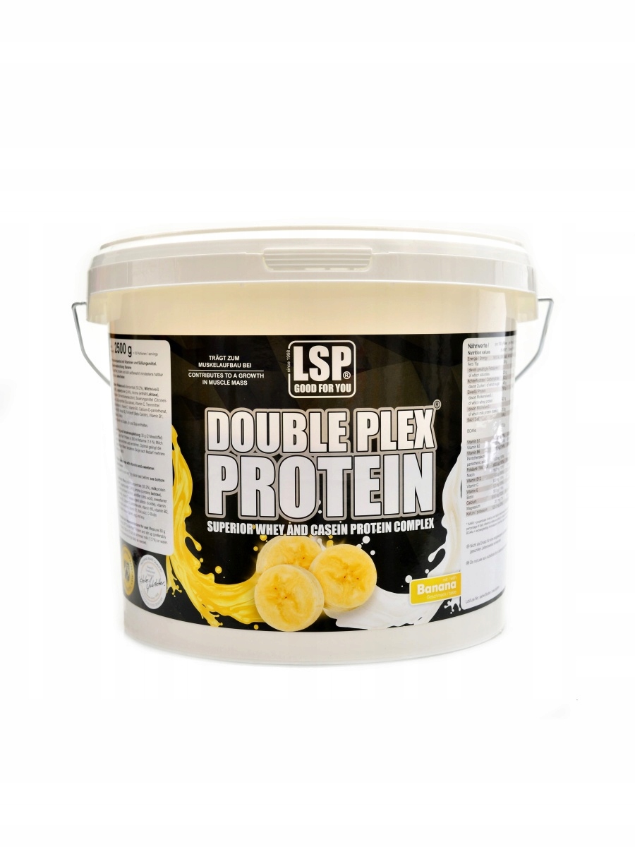 Lsp nutrition Double Plex 80% whey casein protein 2500 g banán