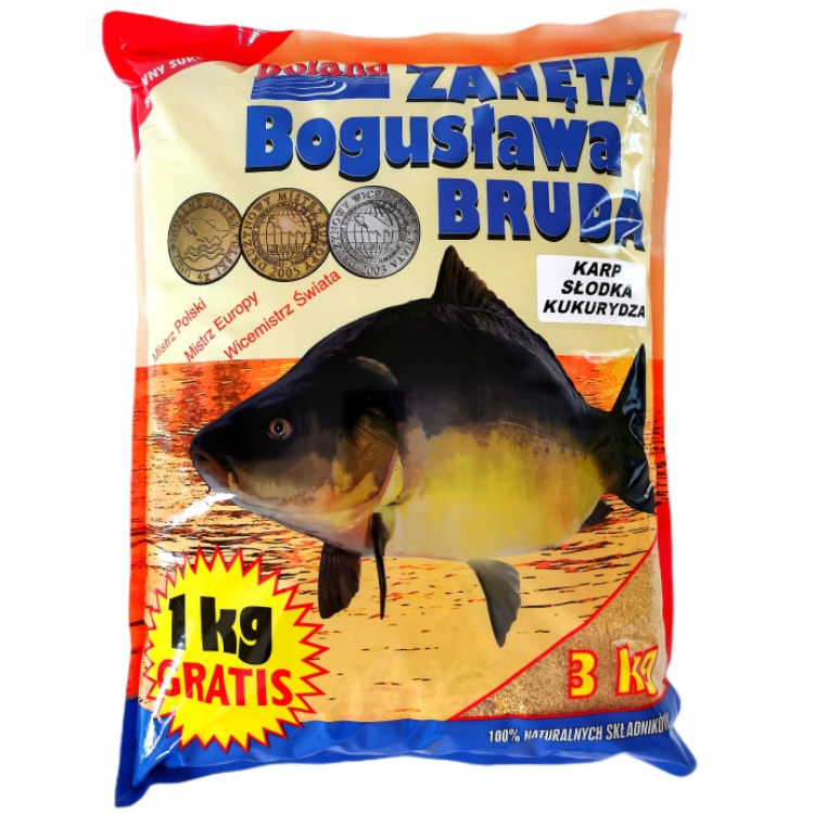 Zanęta Popularna Boland 1kg Karp Słodka Kukurydza