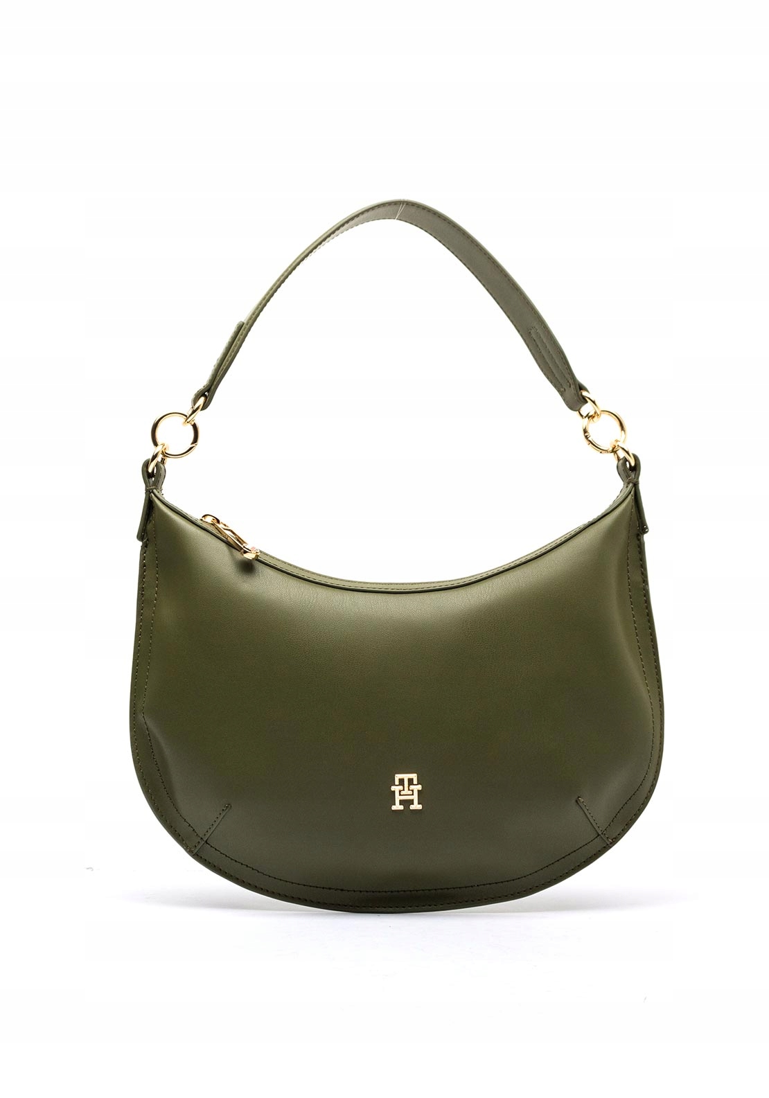Tommy Hilfiger Chic Monogram Hobo Taška přes rameno, Utility Olive AW0AW16687