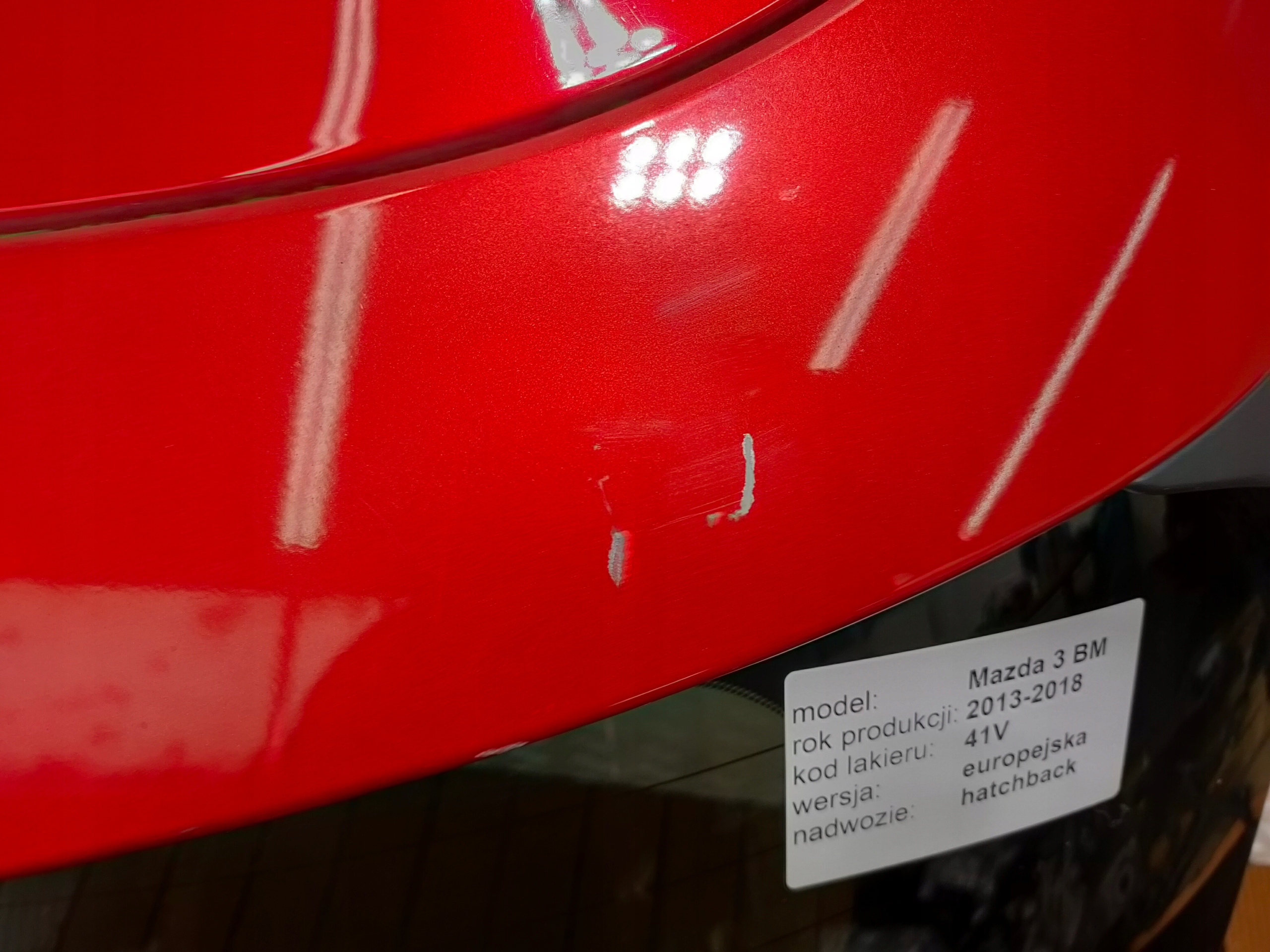 MAZDA 3 BM 13-17 HB boot doors boot rear part colour 41V original