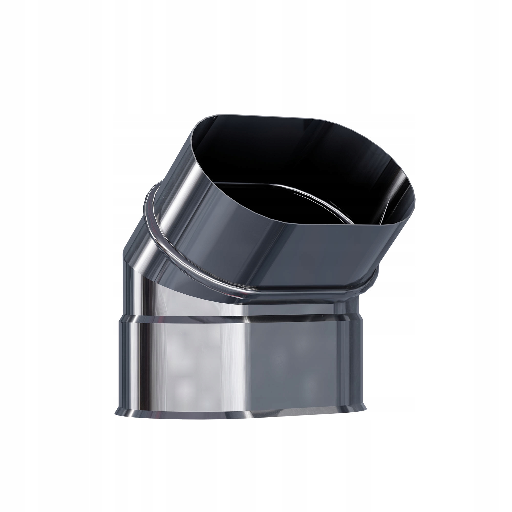 Ko Koleno žáruvzdorné oválné 110x185 mm 45 st gr 0,8 mm komínová vložka ocel