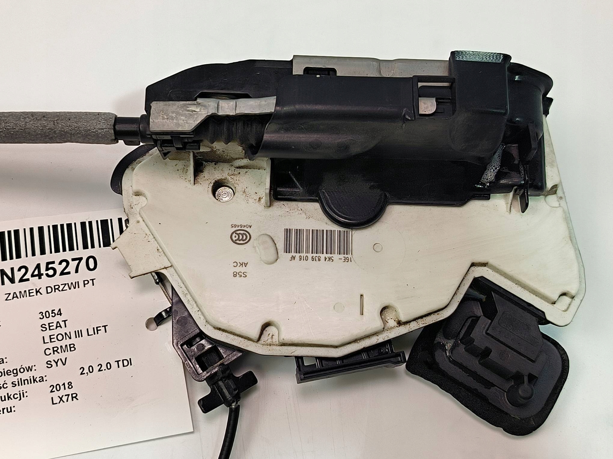 Schloß Tür PT 5K4839016AF SEAT LEON III LIFT