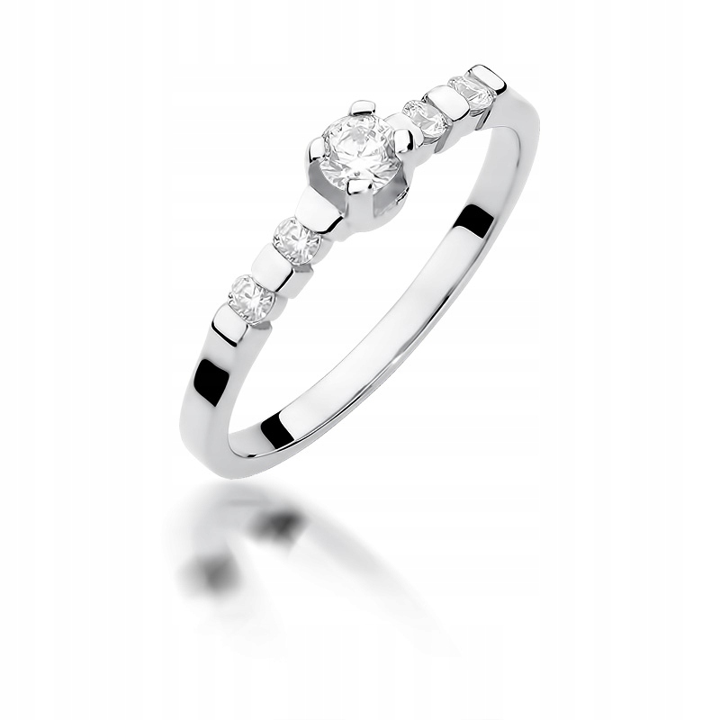 

Złoty pierścionek diamenty brylanty 0,35 Ct Grawer