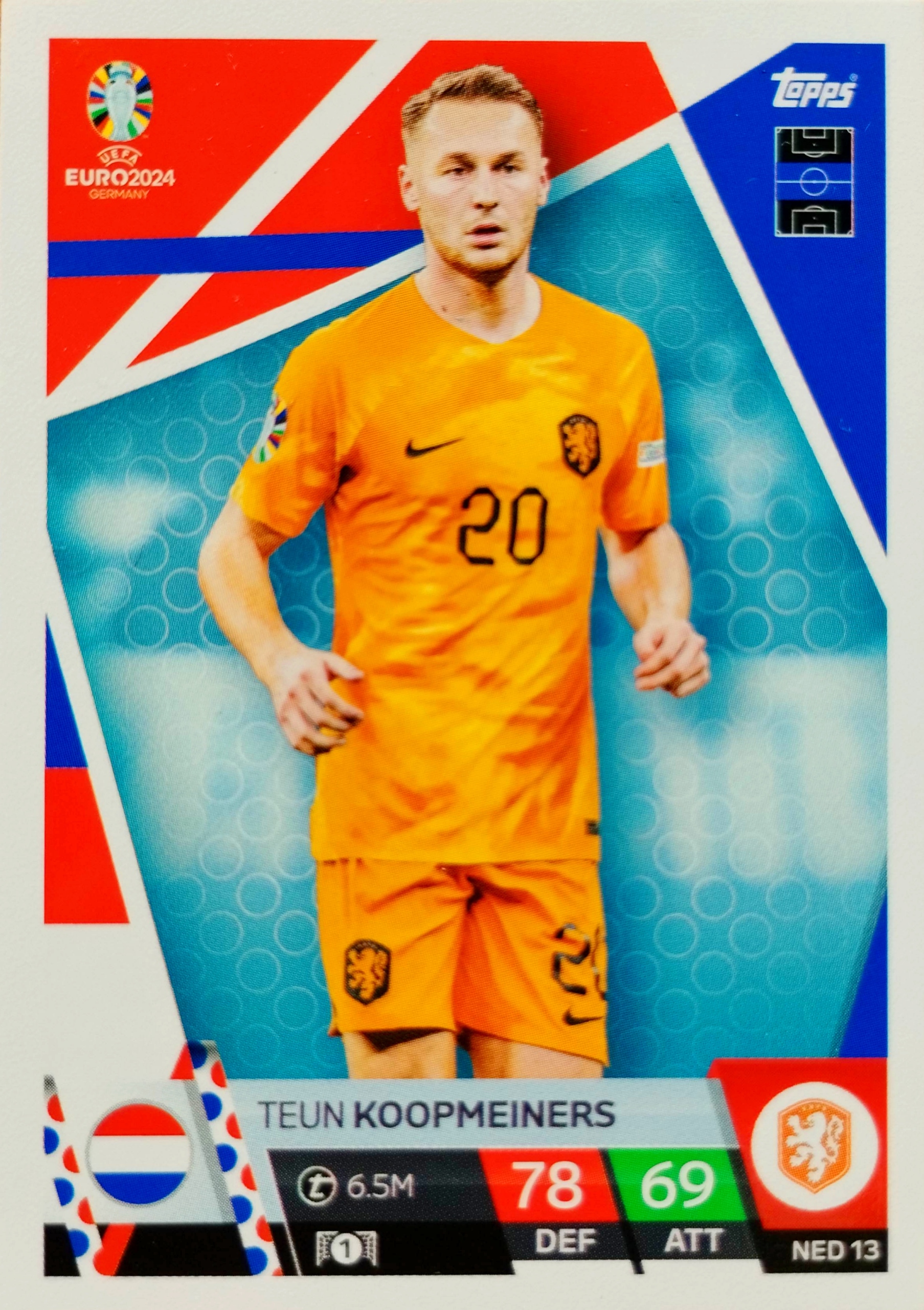 Euro 2024 Topps Match Attax Ned 13 Teun Koopmeiners Holandia