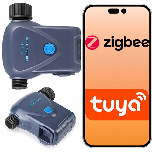 Zawór Nawadniania ZigBee Tuya z Pomiarem Wody do ogrodu na kran