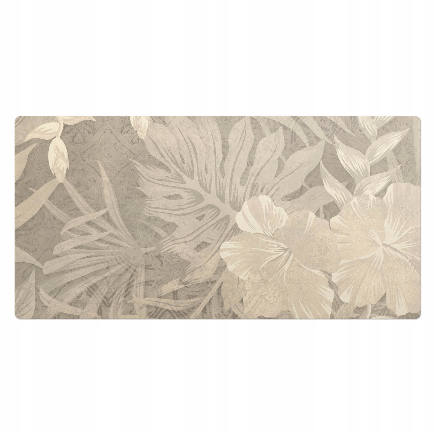 Dekorativní podložka pod notebook na psací stůl Retro listy v tropických oblastech 100 x 50 cm