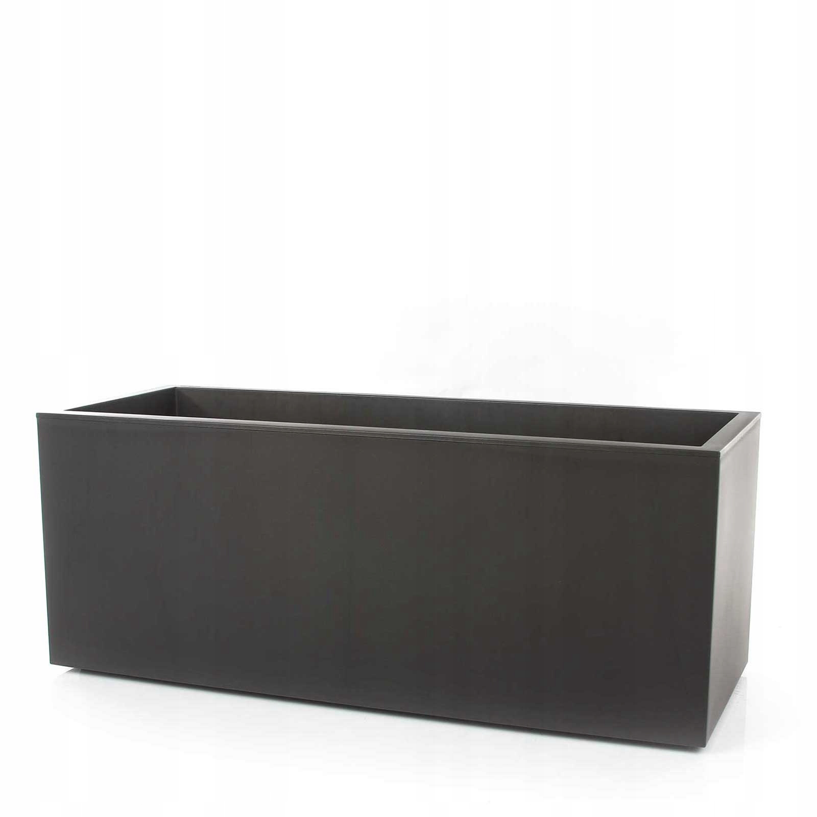 

antracytowe prostokątne donice Kebe 100x40/40 cm