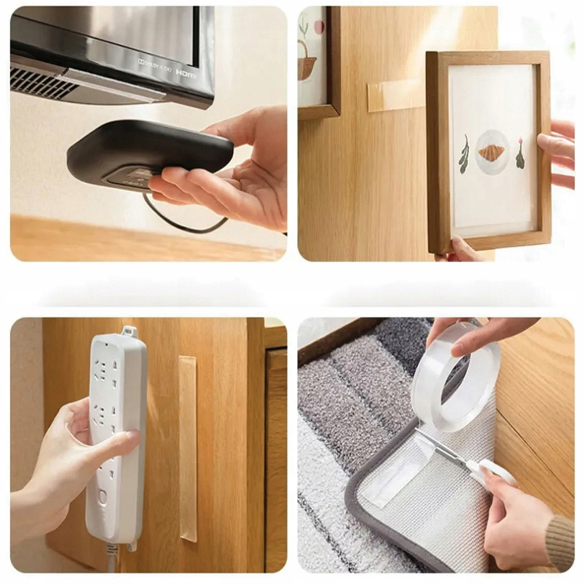 TAŚMA DWUSTRONNA NANO 3M WIELOKROTNEGO UŻYTKU WODOODPORNA SAMOPRZYLEPNA Marka bez marki