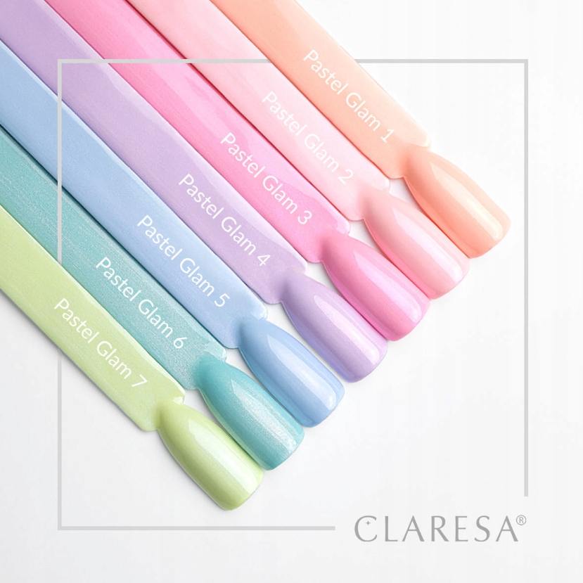 CLARESA LAKIER HYBRYDOWY PERŁOWY PIGMENT MLECZNY RÓŻ PASTEL GLAM 2 Kolor Odcienie czerwieni i różu