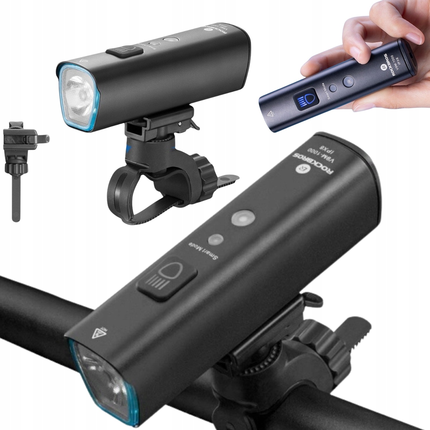 Cyklistická Lampa Na Řídítka Na Kolo 1000 Lumenů, Výkonná, 5 Režimů Rockbros