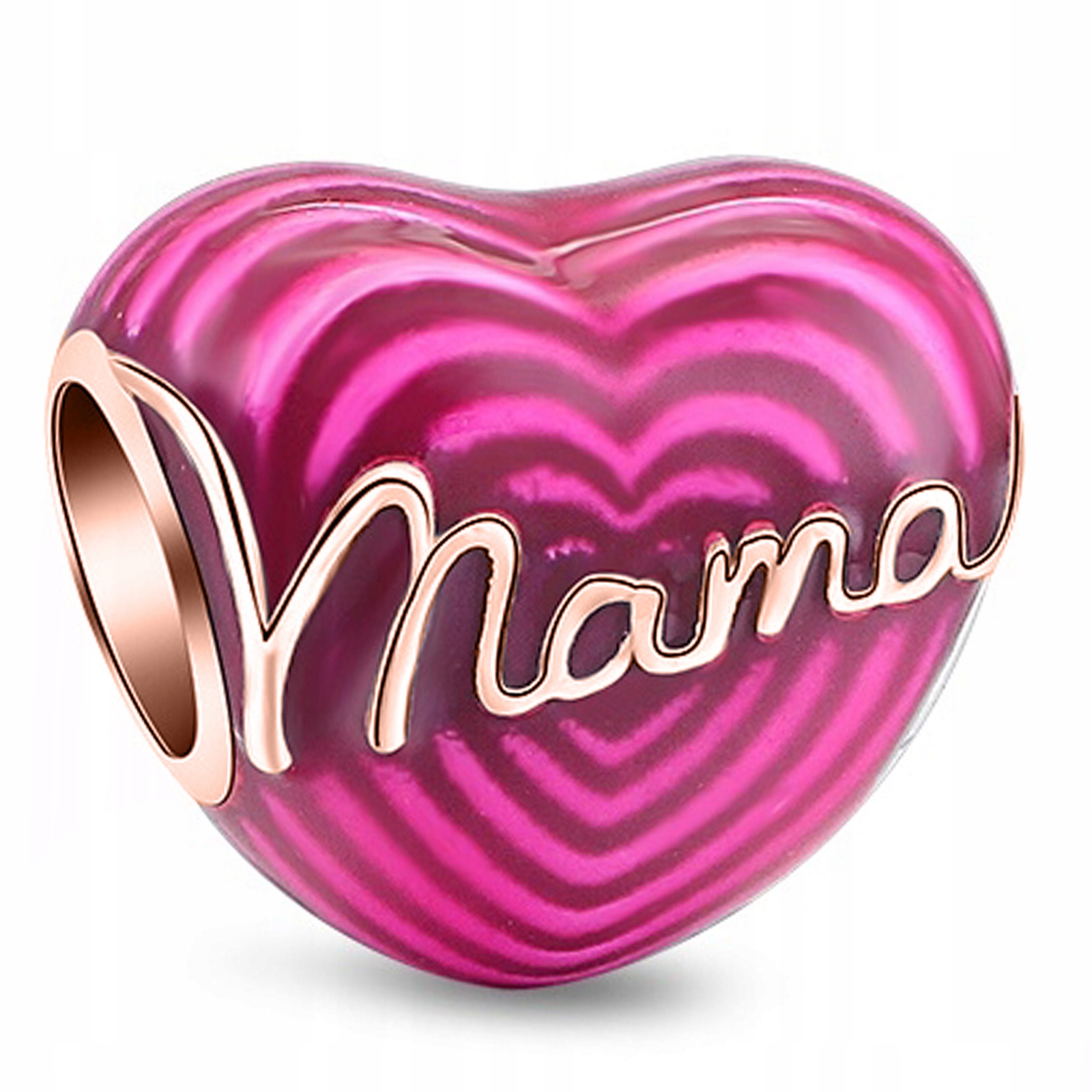Charms Pozlacené Srdce Maminka Matka Dcera Matka Rodina Stříbro 925
