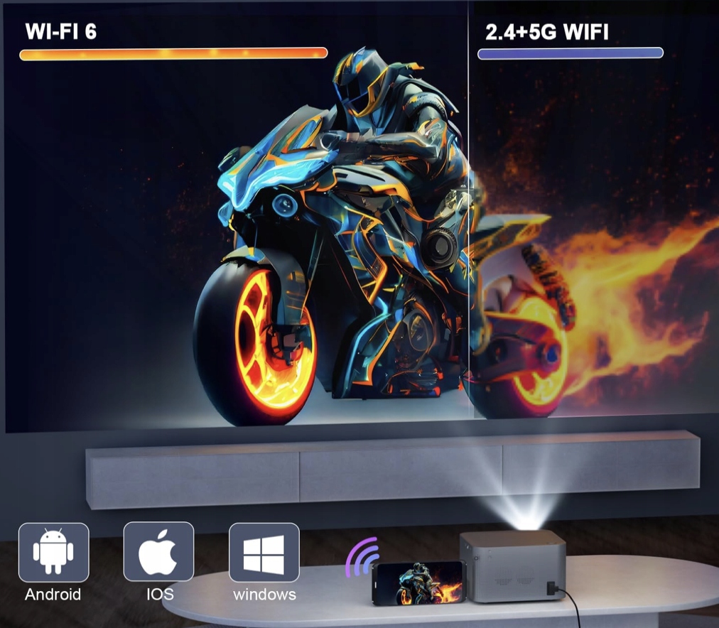 Magcubic HY350 Projektor Smart 4K 13000LM BT WIFI6 Netflix Youtube 150" Kod producenta Projektor Rzutnik 4k 13000 LM 300 ANSI