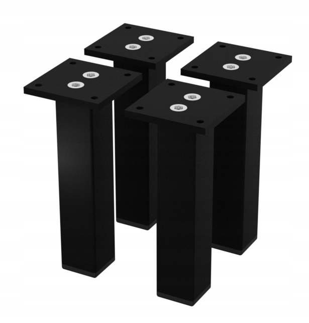 

4 x Aluminiowa Nóżka Stopka Meblowa 150 MM Czarna