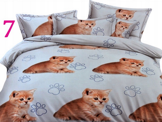 POŚCIEL 3d140x200 SATYNA BAWEŁNIANA 4cz.NOWE WZORY Wymiary poduszki 70x80cm