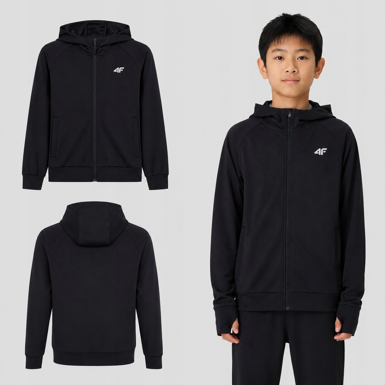 Bluza Chłopięca Sportowa 4F Szybkoschnąca Na Treningi 146/152 M690 SS26