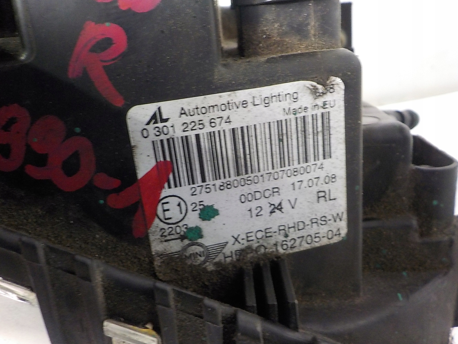 MINI COOPER R56 XENON light right front front UK