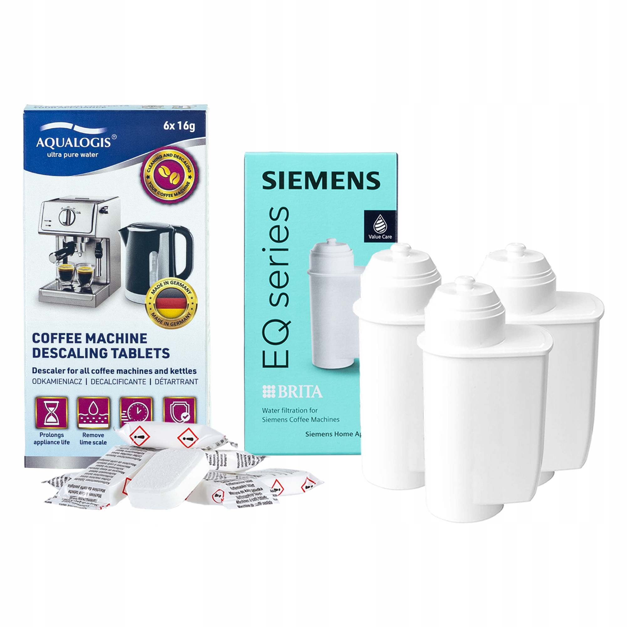 3x Filtr vody Intenza TZ70003 pro kávovar Siemens odvápňovač Decalc