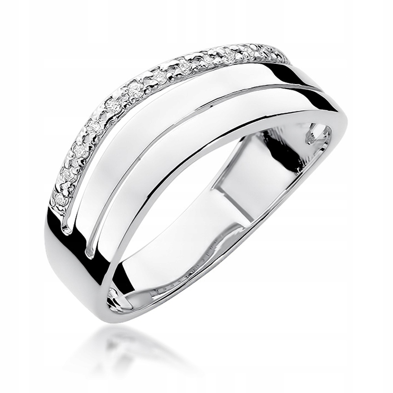 

Pierścionek Zaręczynowy Białe Złoto Brylant Grawer