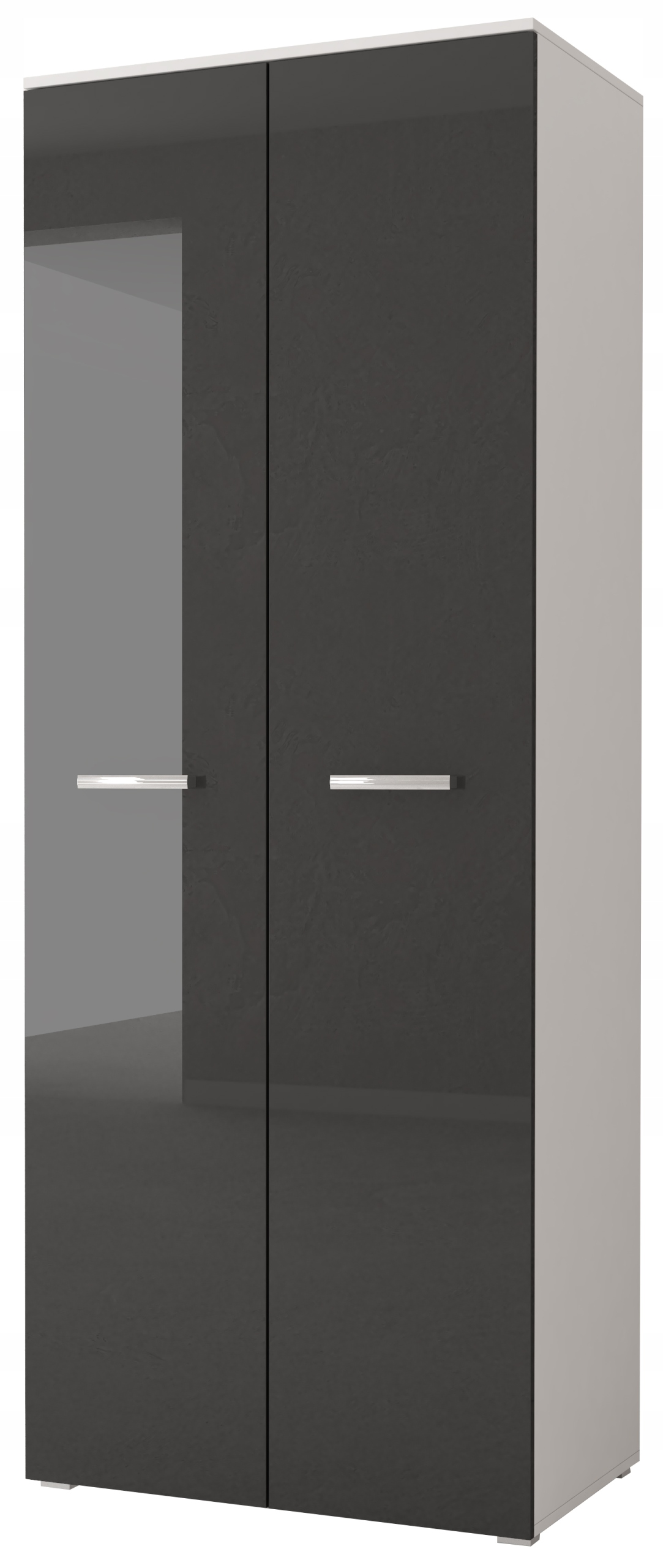 

Szafa 2D Garderoba Franco 80 cm Czarny półpołysk
