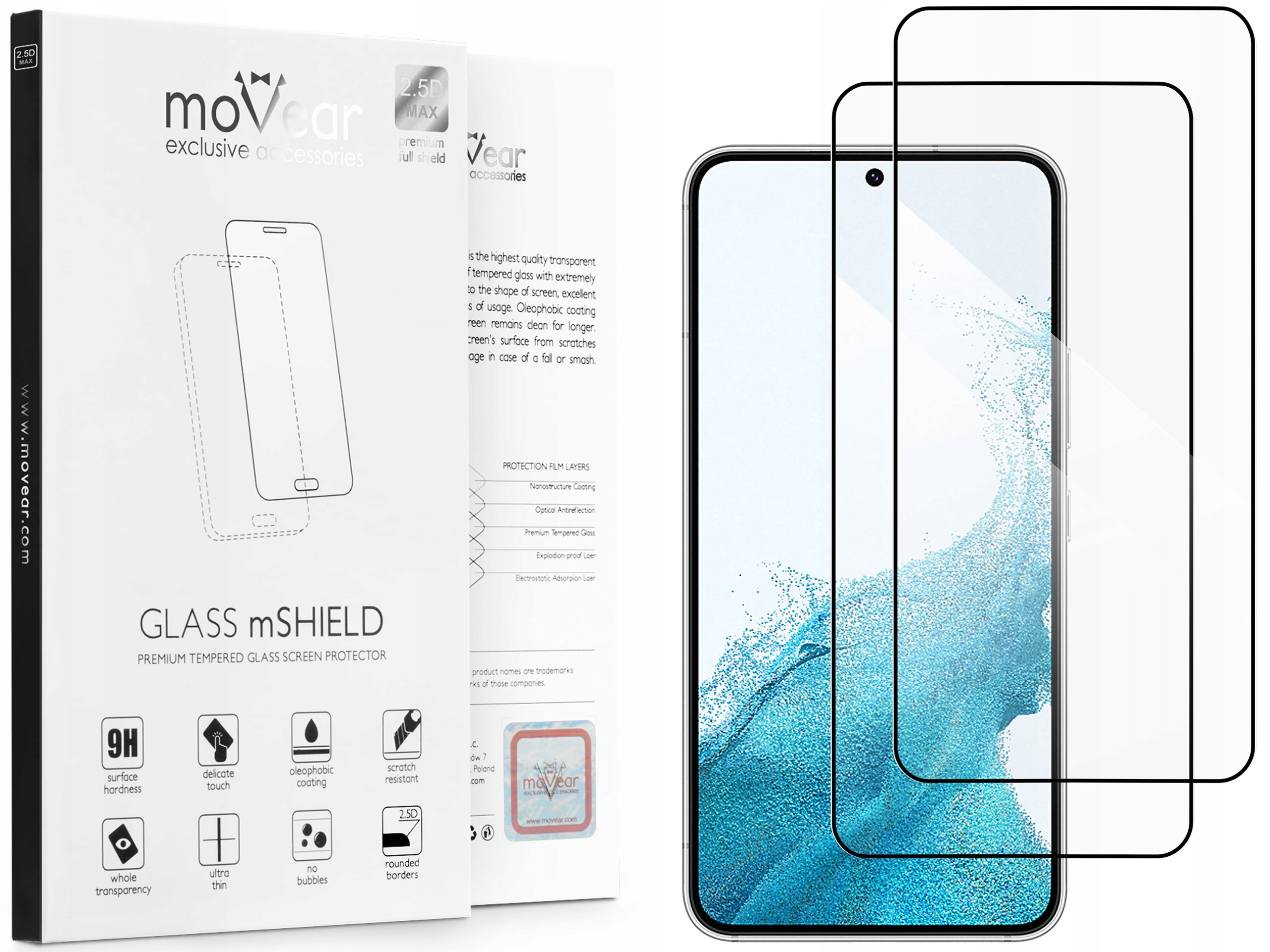 

Szkło Hartowane do Etui na Samsung S22 czytnik