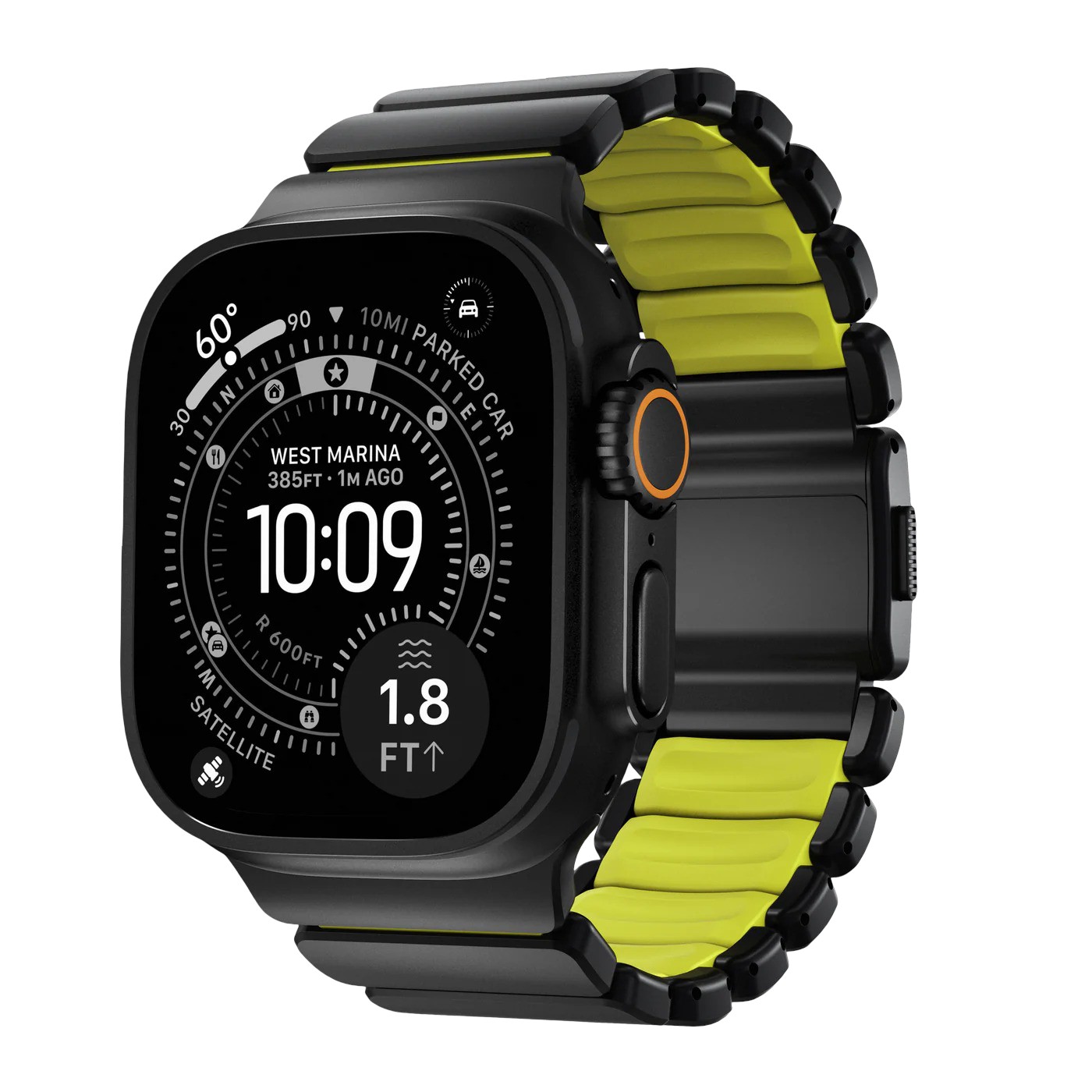 Pásik pre Apple Watch 49/46/45/44/42 mm Nomad Stratos Band, Titanový Fkm