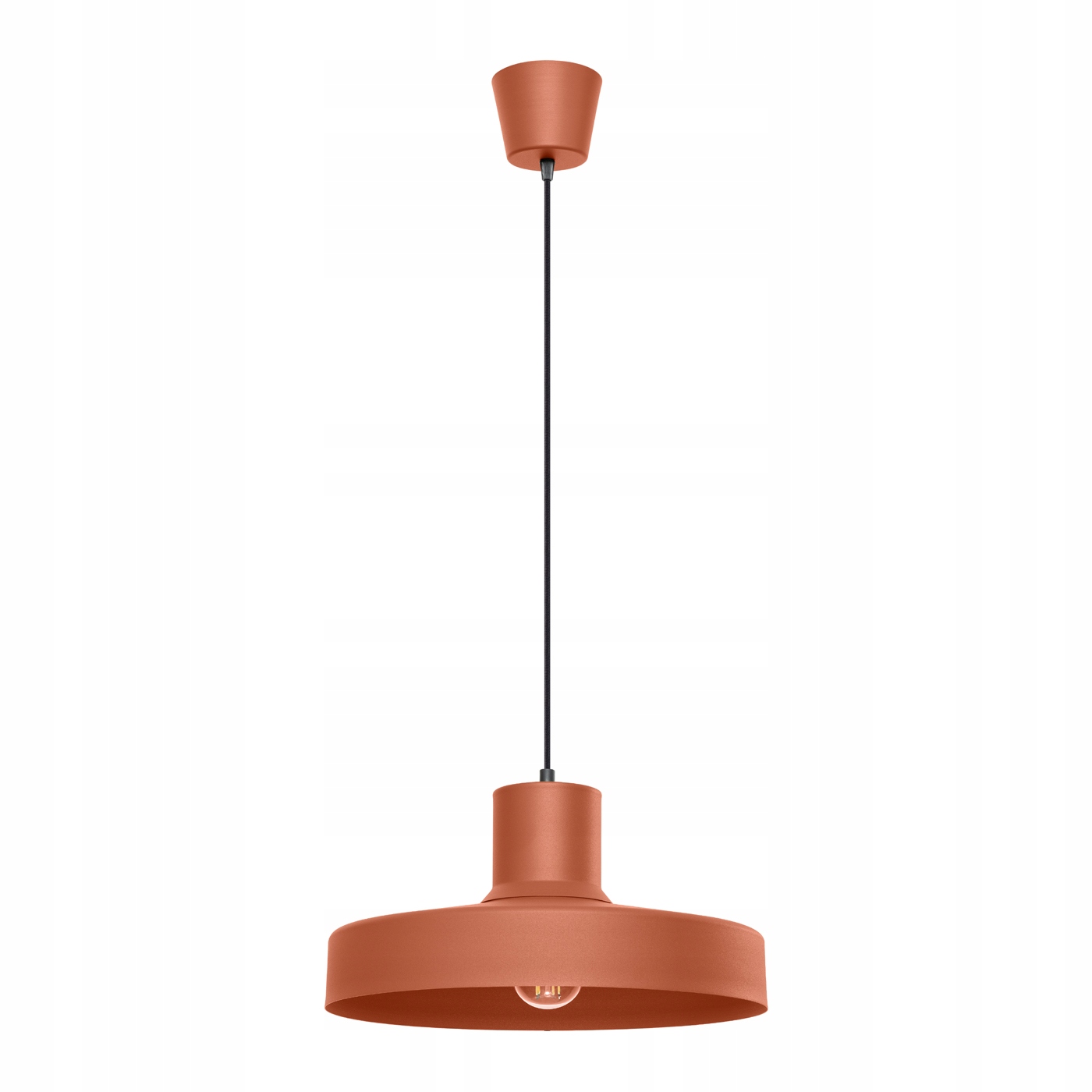 Závěsná stropní lampa Bilo designová červená okrová závit E27 Sollux