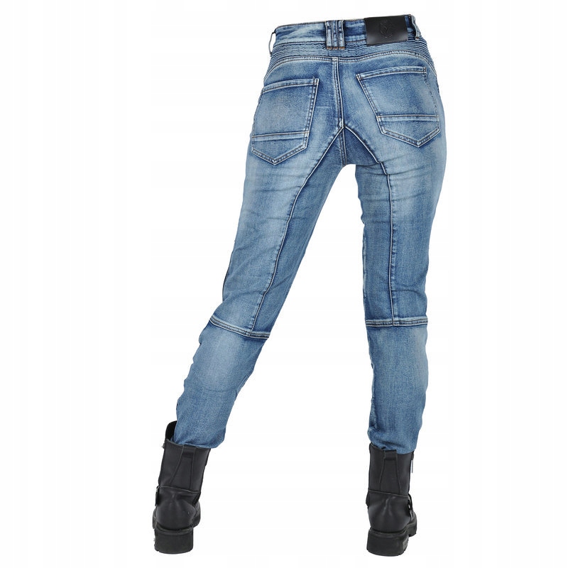 JEANSY MOTOCYKLOWE SOLIDNE SPODNIE DŻINSY MOTOR Materiał jeans